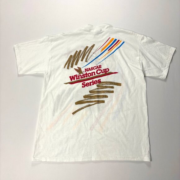 Vintage Nascar Winston Cup Racing T Shirt White Sz XL Deadstock 1992 MI AOP - Picture 4 of 6